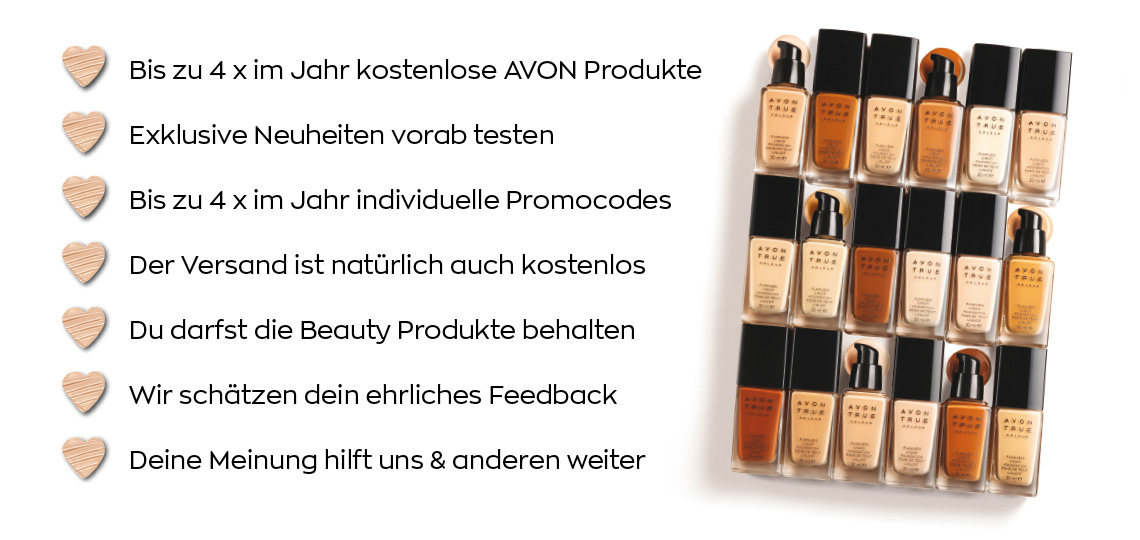 Vortele Avon Influencer Club: Kostenlose Produkte, Kostenloser Versand, Promocode