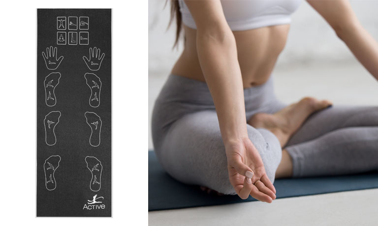 Die Yoga-Matte Bamboo mit neutralisierender Bambuskohle ist die perfekte Unterlage für alle Yoga- und auch Atemübungen