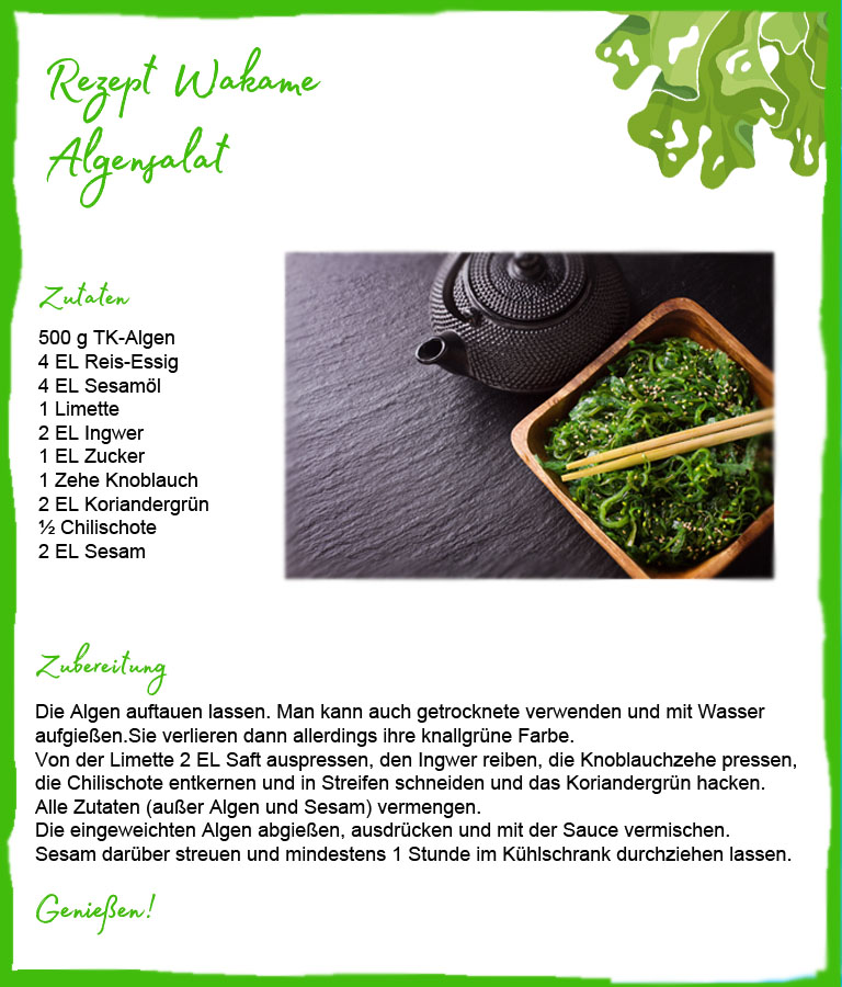 Beauty Food Algen - hier als Wakame Salat