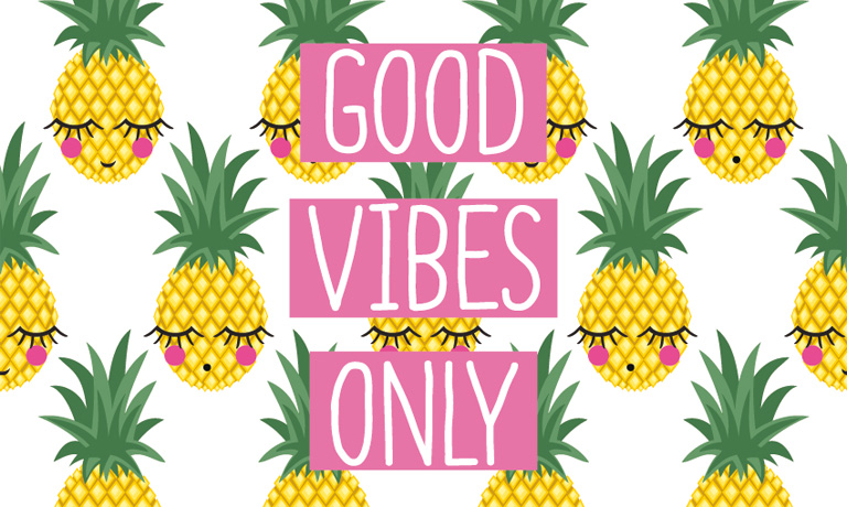 Für mehr Entspannung: good vibes only